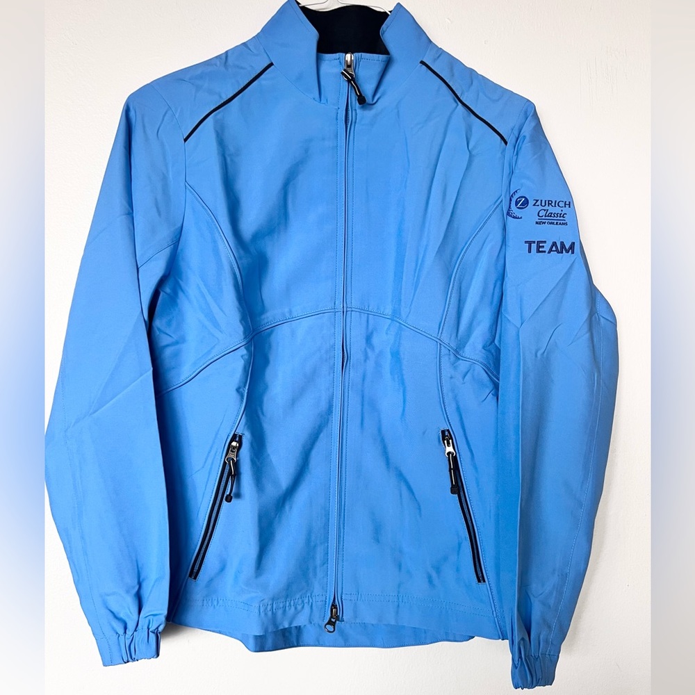 Cutter & Buck Blue Windtec Zip Up Jacket From PGA Zurich Classic of New Orleans
